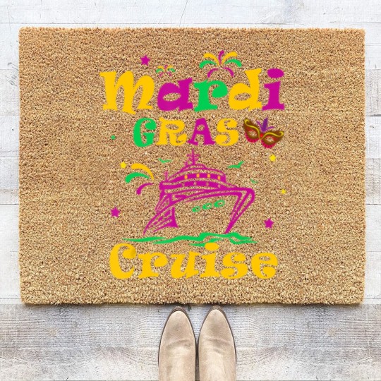 Discover Mardi Gras Cruise Ship Vacation Coir Doormats Coir Doormats