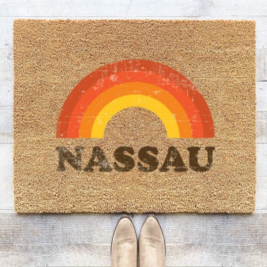 Discover Retro Vintage Nassau Bahamas Vacation Souvenir - Nassau - Coir Doormats