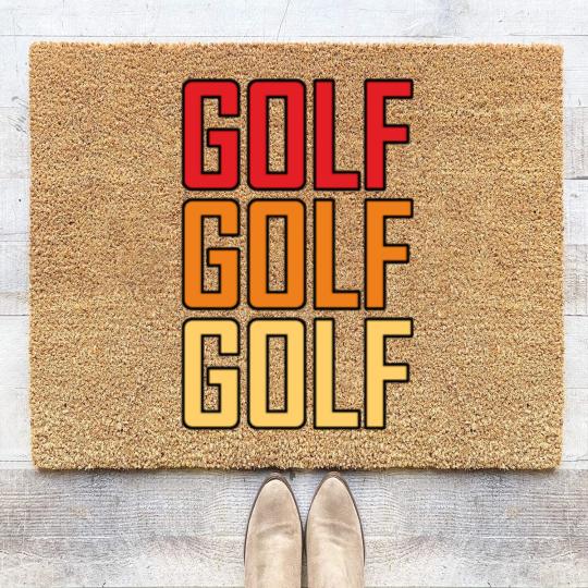 Discover Golf Golf Golf Coir Doormats