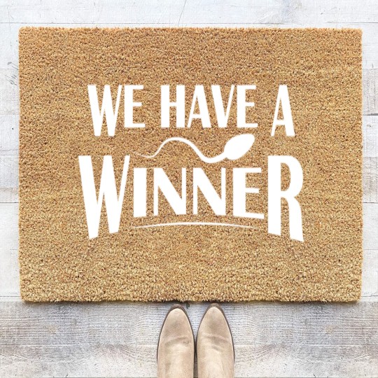 Discover Sperm Coir Doormats Funny Sperm Gift Pregnancy We Have A Winner Baby
