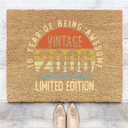 Discover 16 Year Old Gifts Vintage 2006  Coir Doormats
