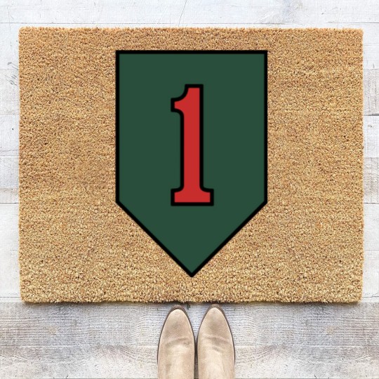 Discover "The Big Red One" 1st Infantry Division Insignia - Big Red One - Coir Doormats