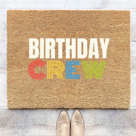 Discover Birthday Crew Coir Doormats