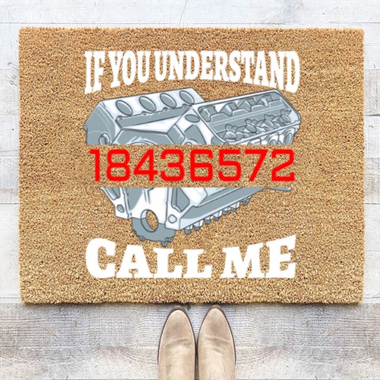 Discover Funny 18436572 Auto Mechanic V8 Muscle Car Firing Order - Funny Mechanic Gift - Coir Doormats