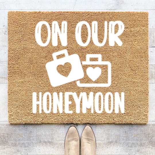 Discover Honeymoon Vacation Wedding Couple Honeymooning Coir Doormats