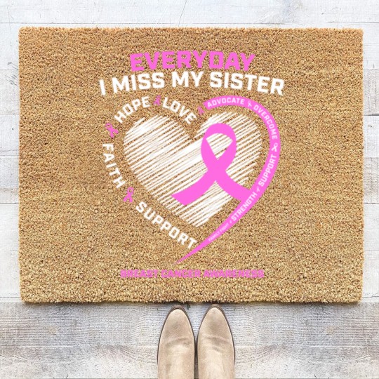 Discover Loving Memory Coir Doormats Sister Breast Cancer Awareness Coir Doormats