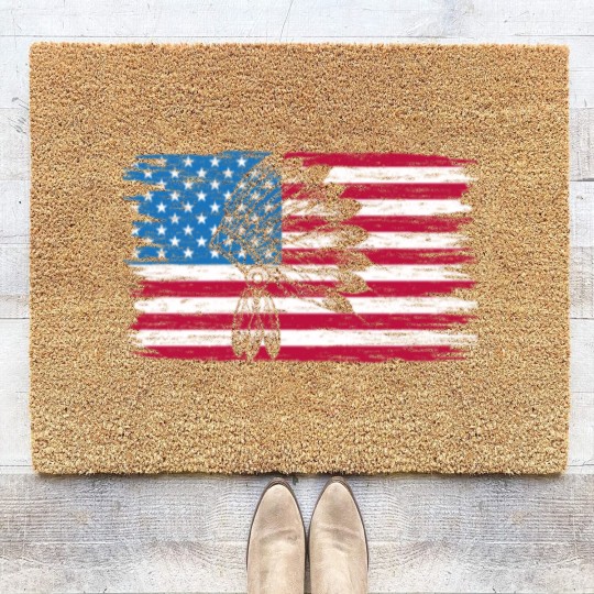 Discover Native American USA Indigenous People 4th Of July Coir Doormats