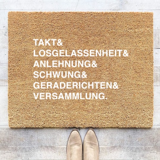 Discover Dressage German Training Scale Equestrian Dressage Coir Doormats