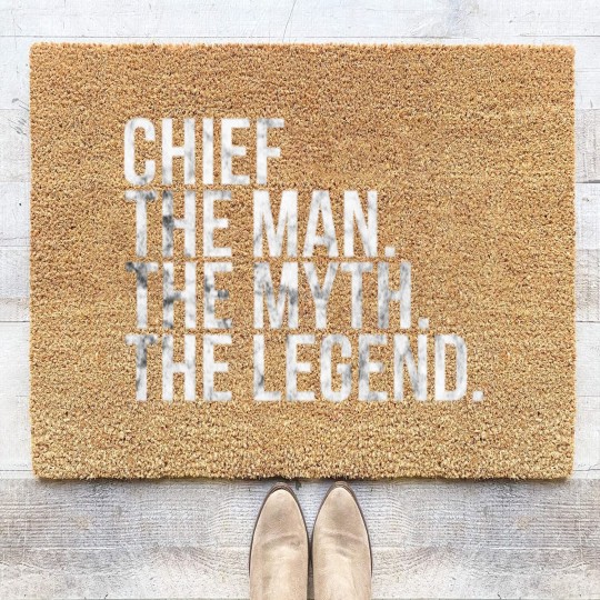 Discover chief man myth legend Coir Doormats