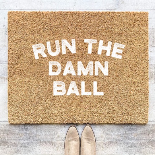Discover Indianapolis Football Run The Damn Ball birthday c Coir Doormats