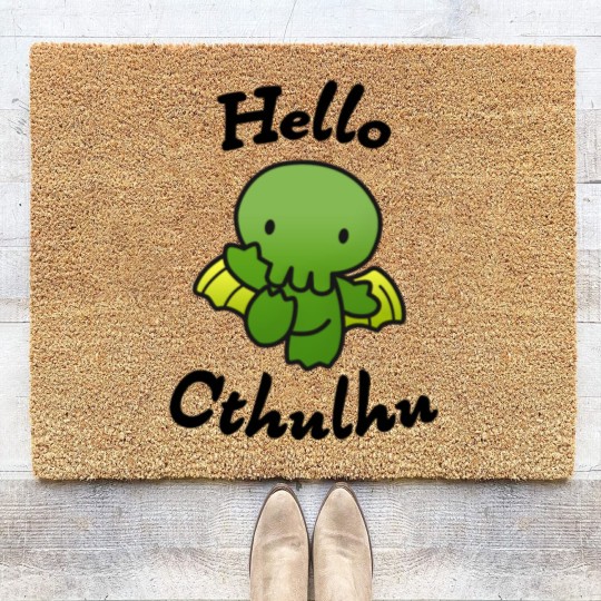 Discover Hello Cthulhu Coir Doormats