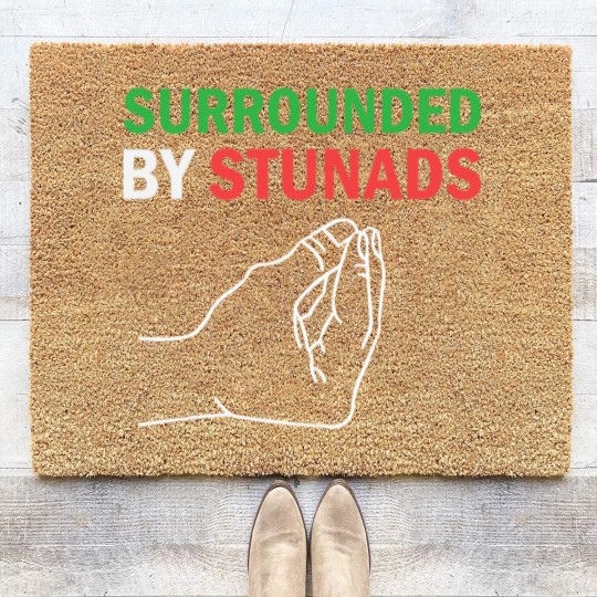 Discover Surrounded by Stunads Funny Italian Sayings Coir Doormats