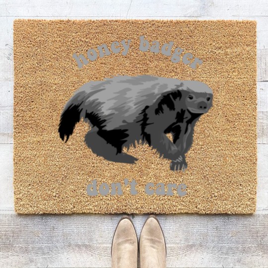 Discover Honey Badge Don't Care - Honey Badge - Coir Doormats