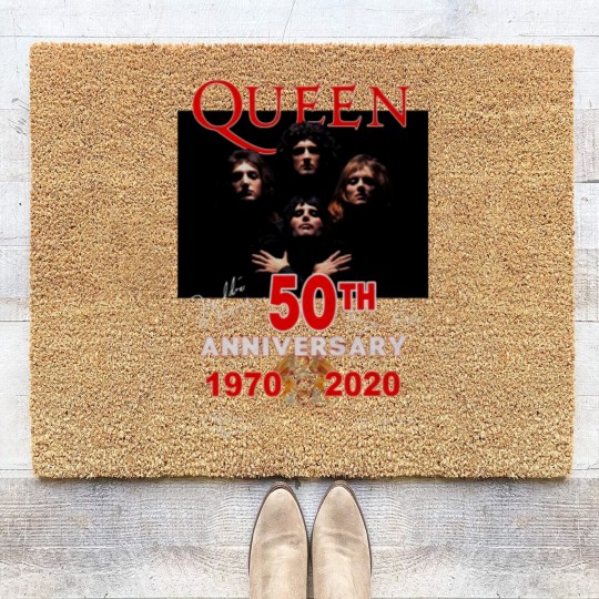 Discover Queen Band Aniversary 50Th, Country Music Coir Doormats, Retro Coir Doormats