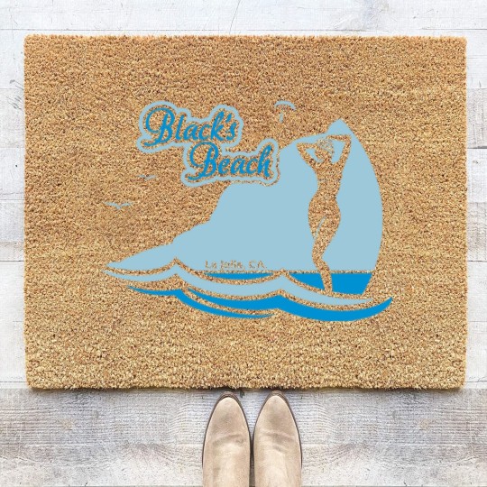 Discover Blacks Beach, La Jolla CA. Coir Doormats