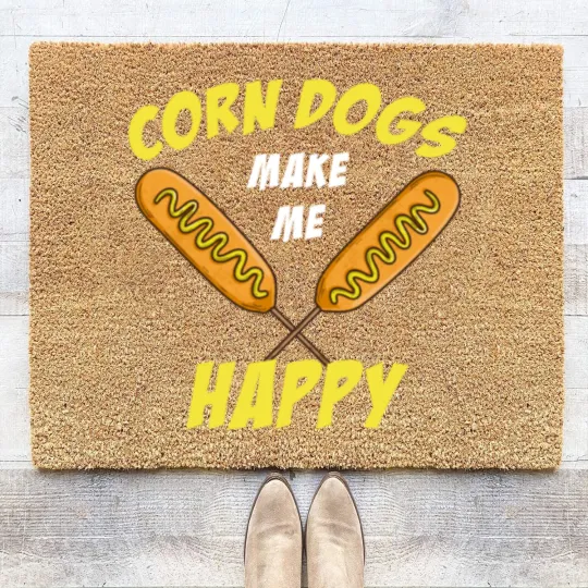 Discover Corn Dogs Corndog Pulled Pork Sausage Party Gift Coir Doormats