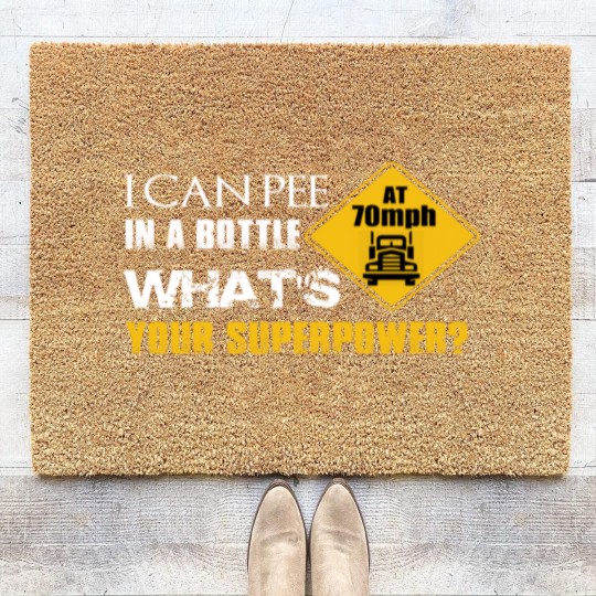 Discover I CAN PEE IN THE BOTTLE Coir Doormats