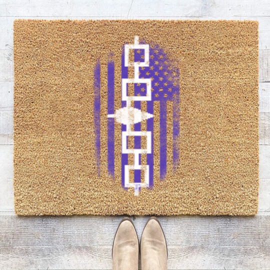Discover Iroquois American Flag Iroquois and USA Design Coir Doormats