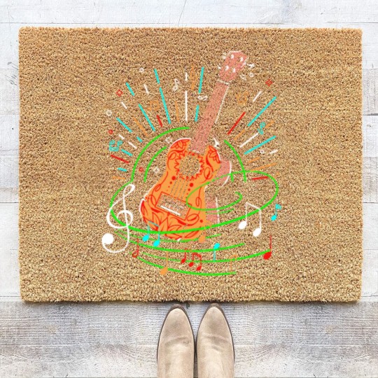 Discover Funny Gift For Family Members Acoustic Guitar Themed Guitar Lovers Guitar Themed Gifts For Men And Women Coir Doormats