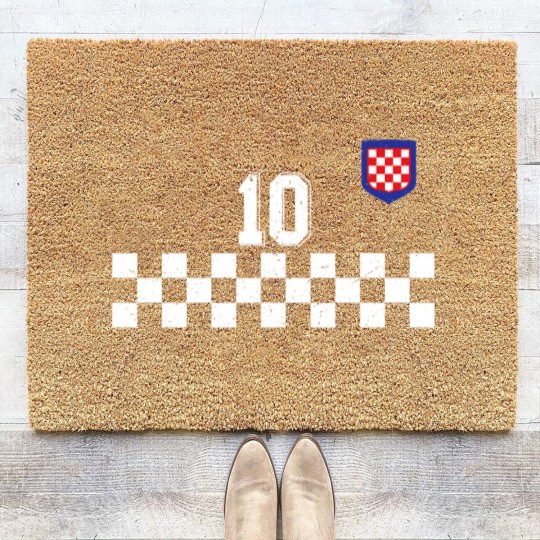 Discover Croatia Football Jersey Retro Red Hrvatska Soccer Coir Doormats