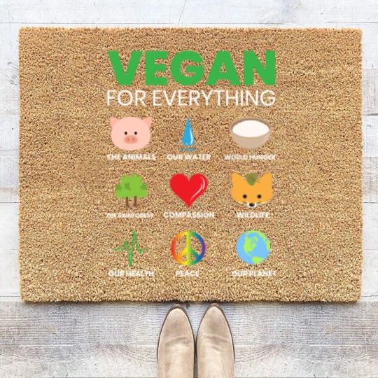 Discover Vegan for Everything Veganism Vegan Nutrition Coir Doormats