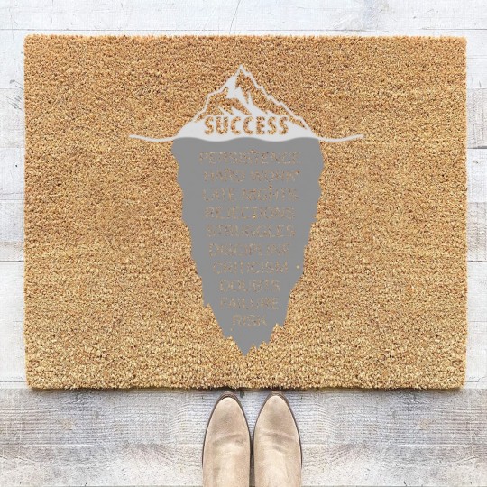 Discover Success Iceberg Illusion Concept - Vintage Grunge Coir Doormats