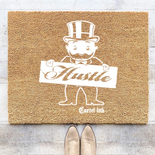 Discover Cartel Ink Hustle Monopoly Man Hustle Coir Doormats Coir Doormats