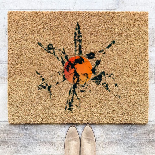 Discover World Monuments Ink - World - Coir Doormats