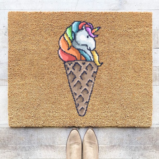 Discover ice cream Unicorn Cone Coir Doormats