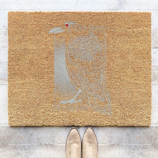 Discover Edgar Allan Poe The Raven Nevermore Distressed Coir Doormats