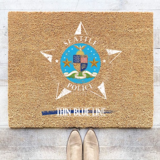 Discover Police Coir Doormats Seattle Washington Police Gifts Coir Doormats Coir Doormats