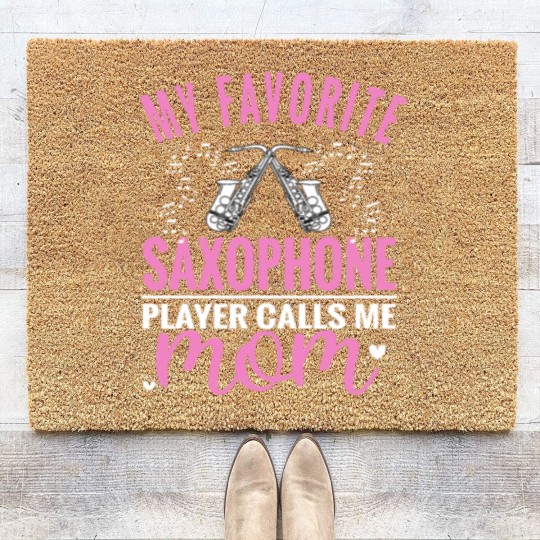 Discover Saxophone Mom Jazz Music Instrument Saxophone Coir Doormats