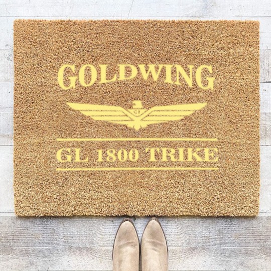 Discover GOLDWING TRIKE BAR LOGO Coir Doormats SHORT OR Coir Doormats M Coir Doormats