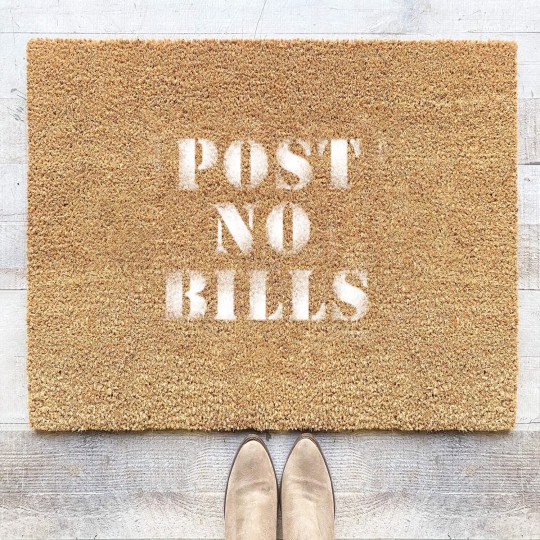 Discover Post no bills (White) Coir Doormats