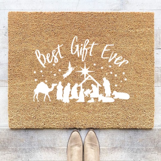 Discover Best Gift Ever Jesus Was Born Christianity Coir Doormats