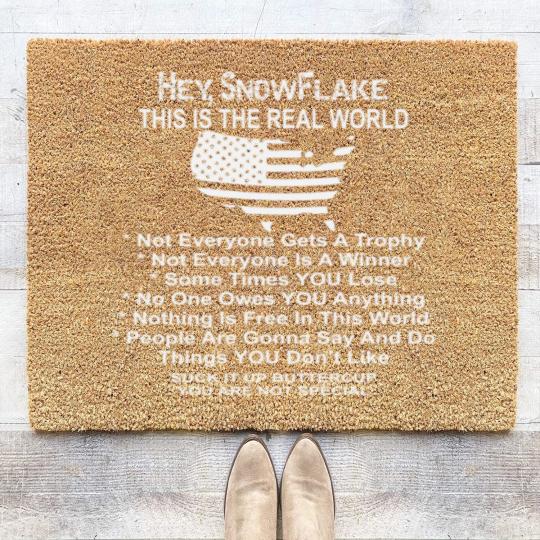 Discover Hey Snowflake This Is The Real World © Coir Doormats