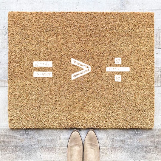 Discover Equality Is Greater Than Division Social Justice M Coir Doormats
