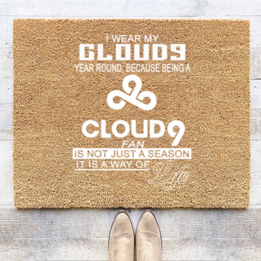 Discover Cloud 9 - I wear my cloud 9 year round Coir Doormats