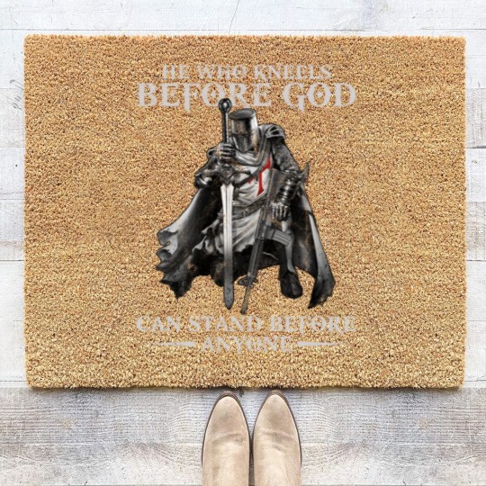 Discover He Who Kneels Before God Can Stand Before Anyone Gun Rights Coir Doormats