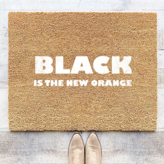 Discover Black Is The New Orange Coir Doormats