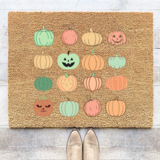Discover Funny Pumpkins Coir Doormats