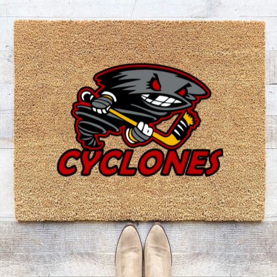 Discover Cyclones Hockey Logo - Cyclones Hockey - Coir Doormats