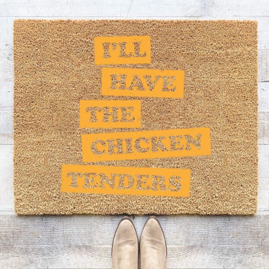 Discover Chicken Tenders Funny Foodie Quote - Chicken Tenders - Coir Doormats