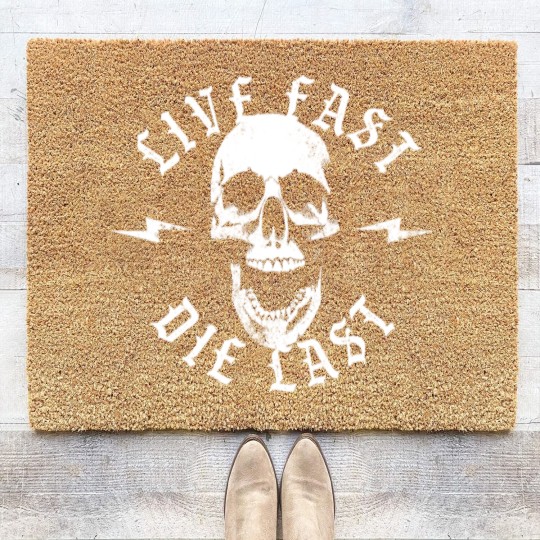 Discover Live Fast Die Last Coir Doormats