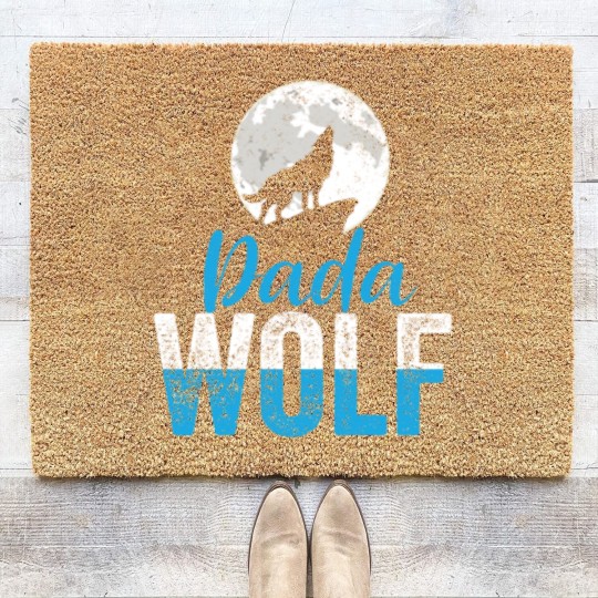 Discover Dada Wolf Funny Matching Family Father s Day Coir Doormats