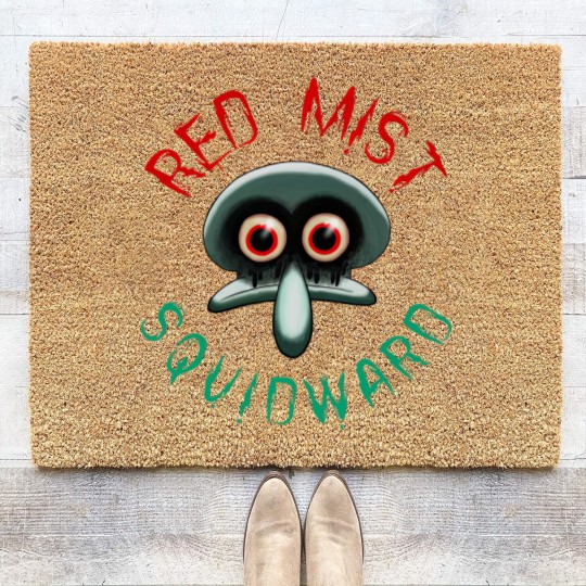 Discover Red Mist Squidward - Scary - Coir Doormats