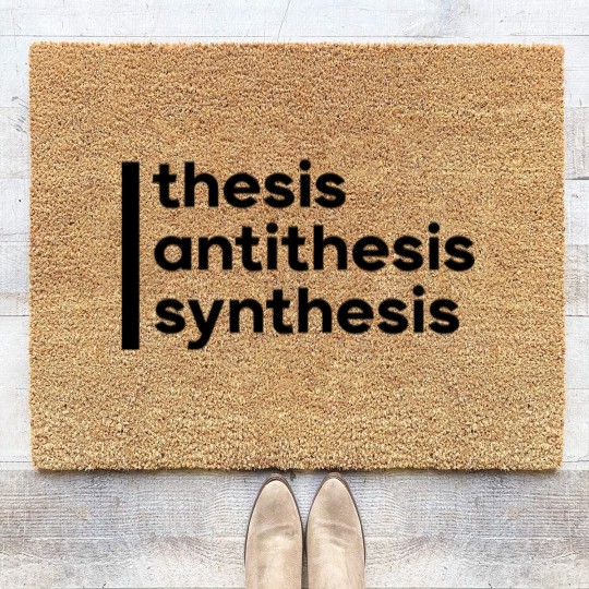 Discover [Hegel]Thesis, Antithesis, Synthesis Coir Doormats