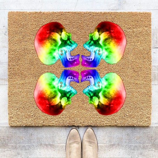 Discover Psychedelic Skulls #9 Coir Doormats