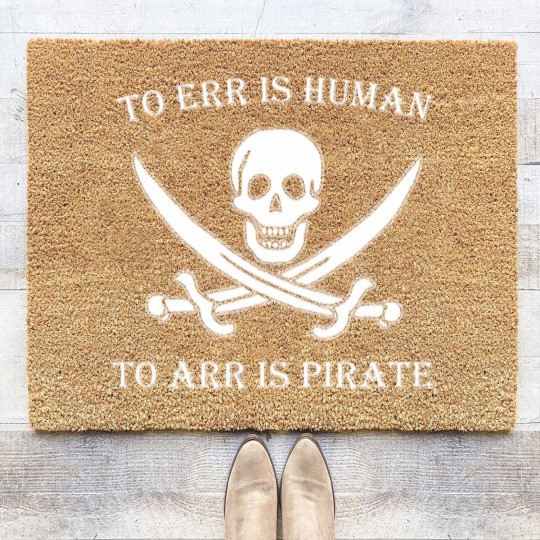 Discover Pirate - to err is human to arr is pirate Coir Doormats