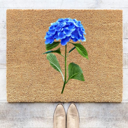 Discover Vivid Blue Hydrangea Coir Doormats